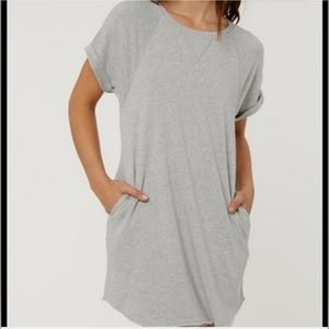O'Neill Light Gray Pocket T-Shirt Dress